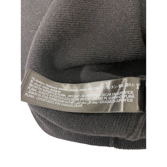 Massimo Dutti Women Mini Pinafore Dress L Black Wool Blend Knit 6657/631 NWT - Picture 11 of 15